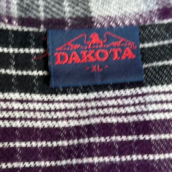 Dakota | Heavy Duty Plaid Flannel, Black, Gray, Purple & White - Picture 7 of 8